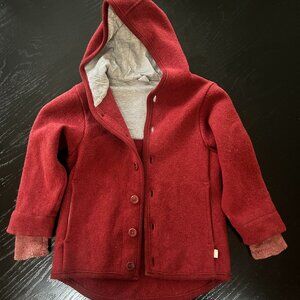 Disana Maroon Wool Coat Kids 4-5 years